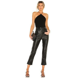 LBLC The Label Jen Vegan Leather Trouser in Black Medium New Pants